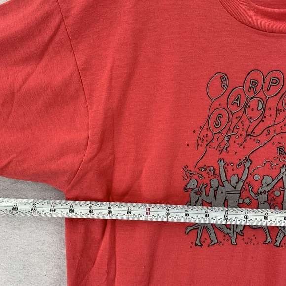 VINTAGE Single Stitch TShirt Texas SARPMA San Antonio History Pink Red XL - Picture 7 of 7